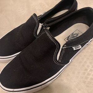 Women’s black slip on vans